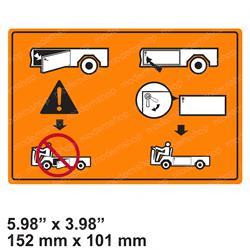 606003: Aftermarket E-Z-Go Decal - Swing-out Battery Tray