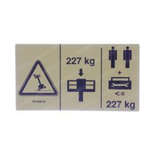 82601GT: Aftermarket Genie Decal - Max Cap 227 Kg 82601GT: Aftermarket Genie Decal - Max Cap 227 Kg