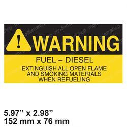 91083510: Aftermarket JLG Plate - Diesel Fuel Warn