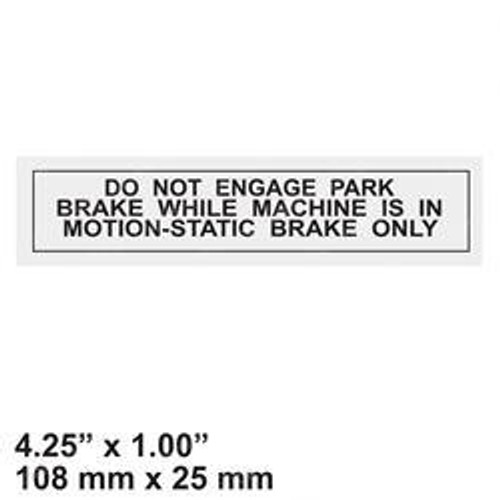 91143182: Aftermarket Gradall Decal - Park Brake 91143182: Aftermarket Gradall Decal - Park Brake
