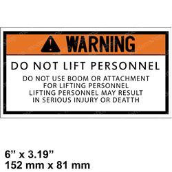 91343010: Aftermarket Gradall Decal - Warning Pcn 010240