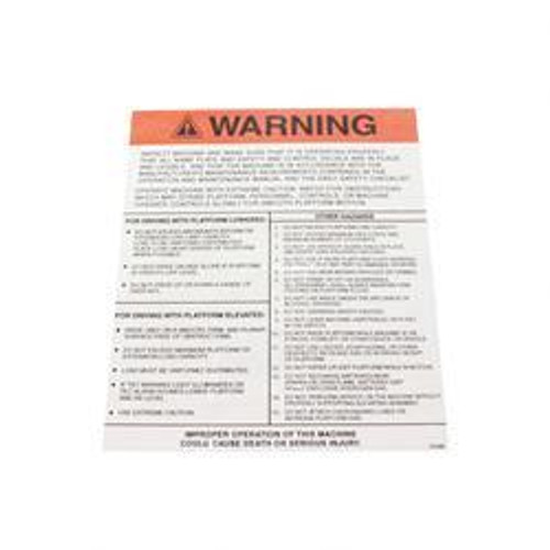 91846: Aftermarket Mec (Mayville Eng) Decal - Warning Panel 91846: Aftermarket Mec (Mayville Eng) Decal - Warning Panel