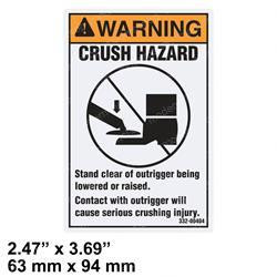 B06-00-0404: Aftermarket Bil Jax Decal - Crush Hazard