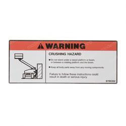 1703953: Aftermarket Gradall Decal - Crush Warning