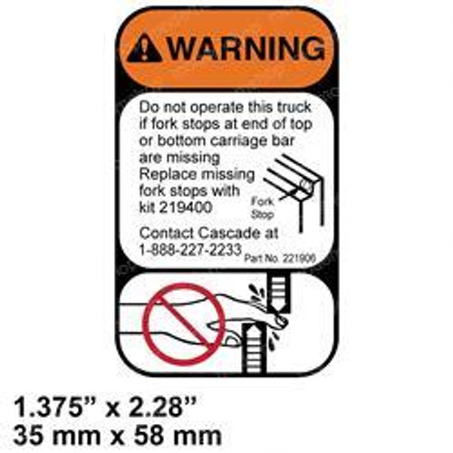 221906: Aftermarket Mitsubishi Forklift Decal - Safety