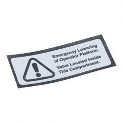 2305213: Aftermarket Hyster Decal - Emergency Lower