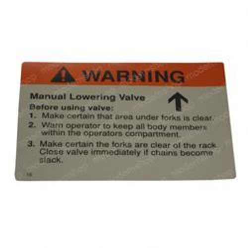 69013: Aftermarket Crown Forklift Warning Lowering Valve