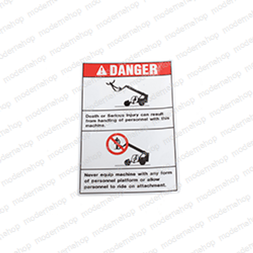 97673: Aftermarket Genie Decal Danger No Riders
