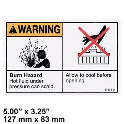 97675: Aftermarket Genie Decal - Burn Hazard