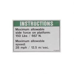 97893: Aftermarket Genie Decal  - Side Force/Wind Speed