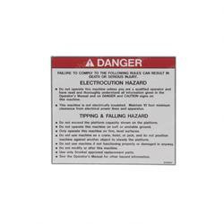 0074210: Aftermarket Snorkel Decal - Elect/trip Hazard