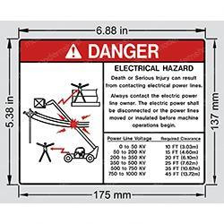 0221301: Aftermarket Terex Decal - Elect Hazard