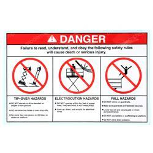 066550-000: Aftermarket Upright Decal - Danger