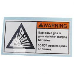 066552-000: Aftermarket Upright Decal - Warning Explosive Gas