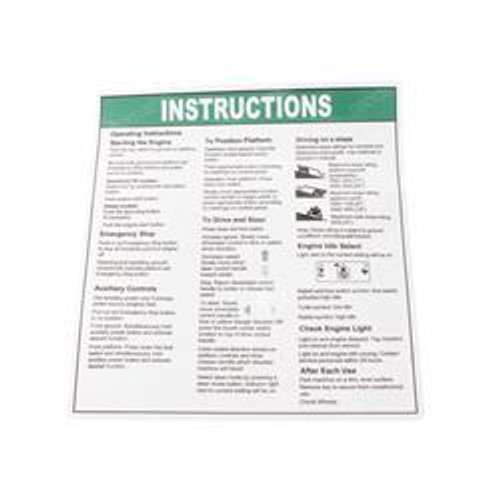 1000238: Aftermarket Genie Decal Notice Operating Inst