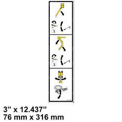 1001104864: Aftermarket Gradall Decal Manual Descent