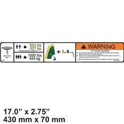 1001125175: Aftermarket Gradall Decal-Dual Capacity(Ansi)(Plf)