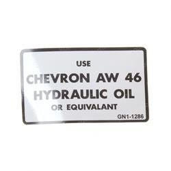 1-1286: Aftermarket Genie Decal - Chevron Hyd Oil