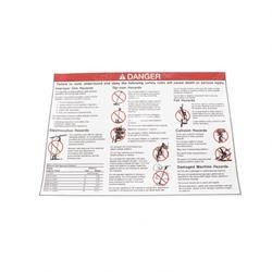 114011: Aftermarket Genie Decal Danger-general Safety