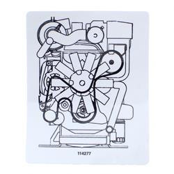 114277: Aftermarket Genie Decal Label Belt Routing Dsg