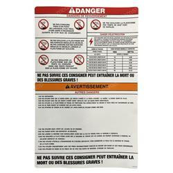 118277AAC: Aftermarket Skyjack Decal Danger Warn Caut Fr