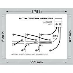 12545: Aftermarket Genie Decal Battery CONNECTZ45DC