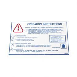 130243: Aftermarket Terex Decal - Operation Instructions