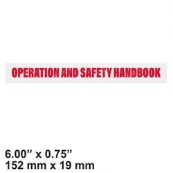 130820: Aftermarket Marklift Decal - Oper. Safety Handbook
