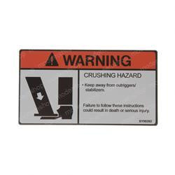 1701214: Aftermarket Gradall Decal O/r Warning (dom/csa)