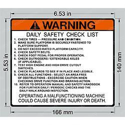 1702299: Aftermarket JLG Decal (warn)