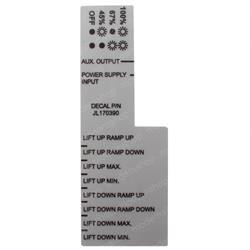 1703090: Aftermarket Gradall Decal Cont Card (lft)