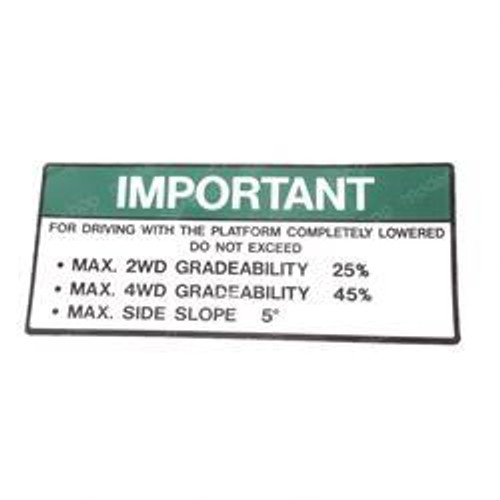 1704521: Aftermarket Gradall Decal Gradeability