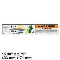 1704995: Aftermarket JLG Decal - 750#/500# Capacity