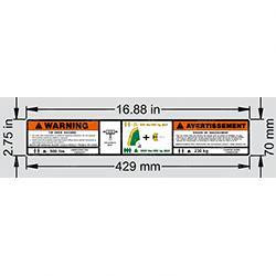1705333: Aftermarket JLG Decal (plf) Capacity-eng/fre
