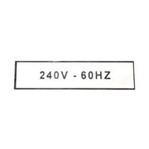 1705374: Aftermarket Jlg Decal 240V 60Hz 1705374: Aftermarket Jlg Decal 240V 60Hz