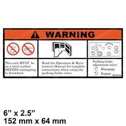 181314: Aftermarket Marklift Decal - Parking Brake