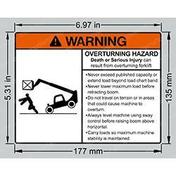 2-1295: Aftermarket Genie Decal - Overturn Hazard