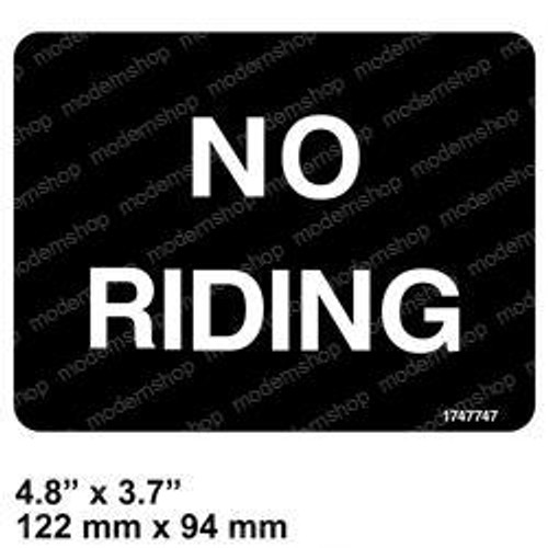 25010: Aftermarket E-Parts Decal - No Riding 25010: Aftermarket E-Parts Decal - No Riding