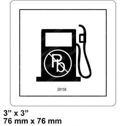 28158: Aftermarket Genie Decal - Unleaded Gas Only