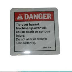 28179: Aftermarket Genie Decal - Warn Dont Alter Limit