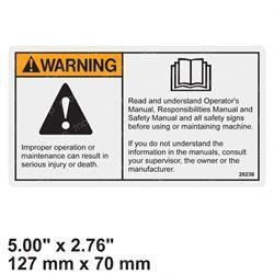 28236GT: Aftermarket Genie Decal - Warn Failure Read