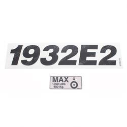 2910121: Aftermarket Gradall Decal - S 1932E Model Specific