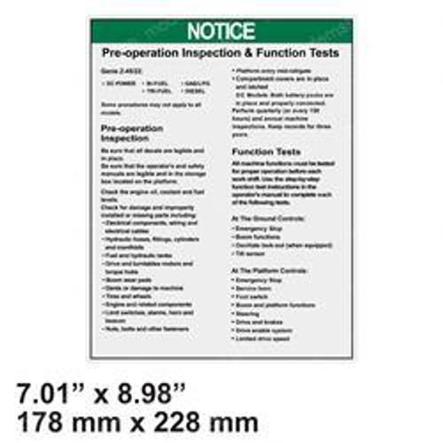 29801: Aftermarket Genie Decal - Notice Pre-Oper. Z45Mp 29801: Aftermarket Genie Decal - Notice Pre-Oper. Z45Mp