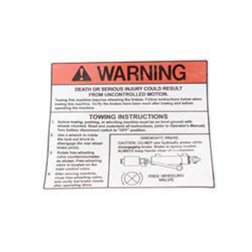 300740: Aftermarket Snorkel Decal - Danger Towing Instr 300740: Aftermarket Snorkel Decal - Danger Towing Instr