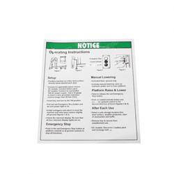 31067: Aftermarket Genie Decal - Notice Oper Inst Awp