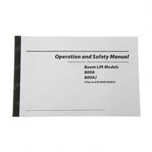 3121209: Aftermarket Jlg 800A/Aj Operator/Safety G 3121209: Aftermarket Jlg 800A/Aj Operator/Safety G