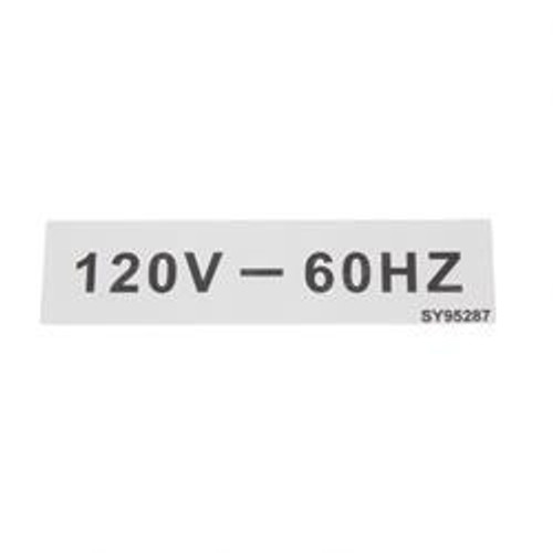 3251243: Aftermarket Jlg Decal - 120V-60Hz 3251243: Aftermarket Jlg Decal - 120V-60Hz