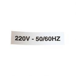 3252507: Aftermarket Gradall Nameplate 220V-50/60HZ
