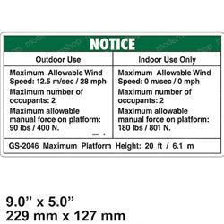 52561: Aftermarket Genie Decal Notice Side Frc 2046AUS