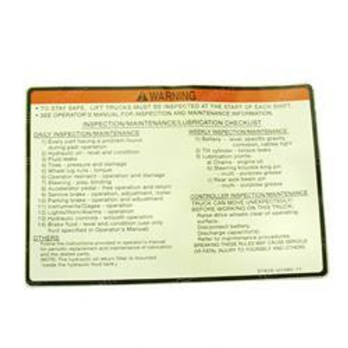 57826-U1090-71: Aftermarket Toyota Forklift Decal - Service Indicator